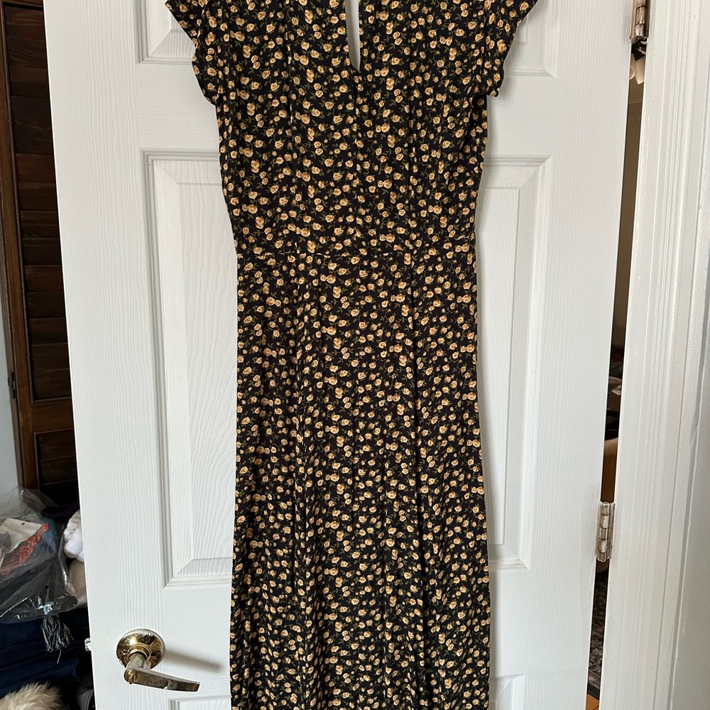 Reformation Black and Yellow Floral Maxi Dress - Picture 6 of 7